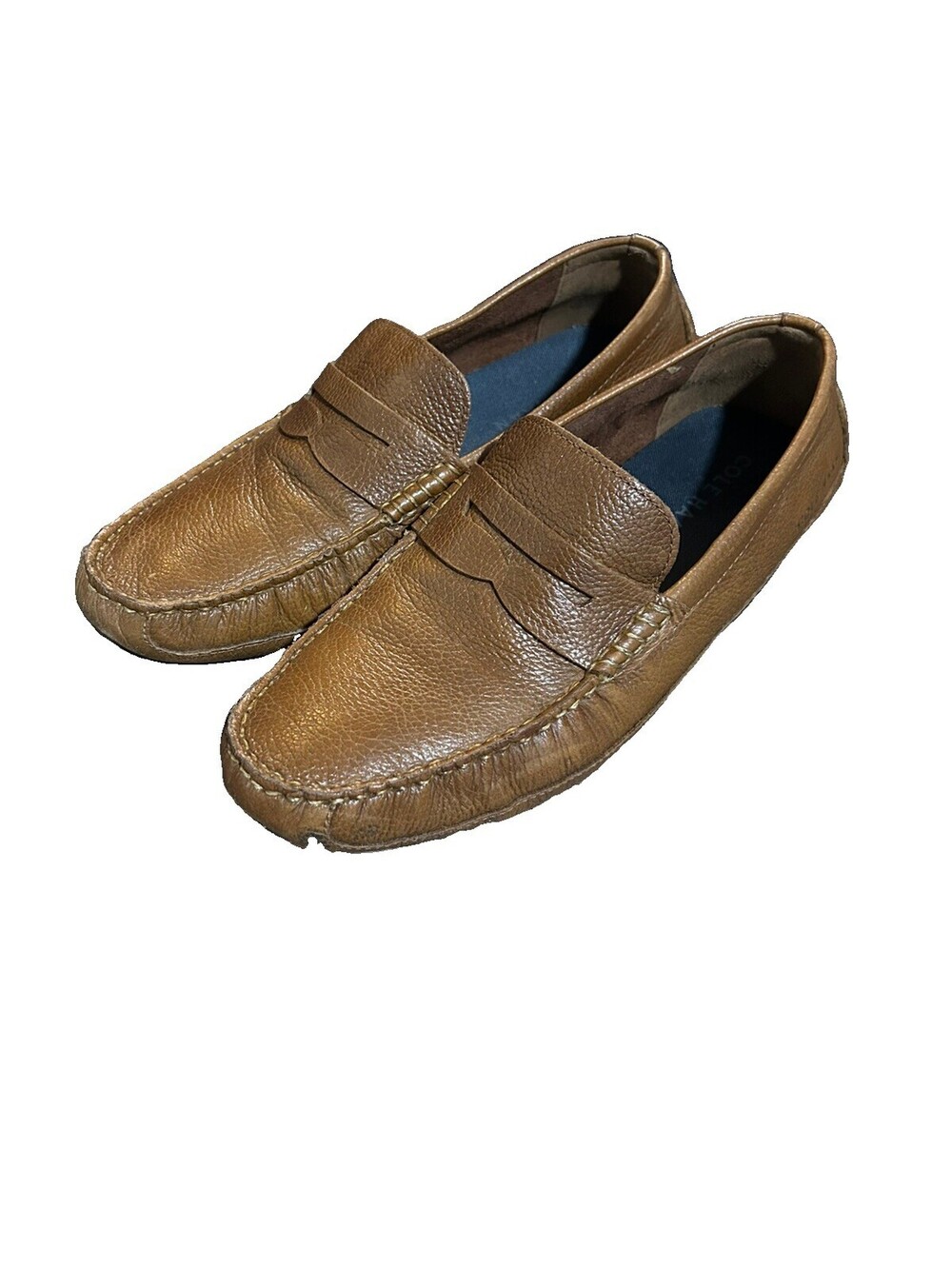 Cole Haan Grand Driving Casual Shoes Mens 7 Tan Leather Travel Slip On